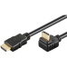 PremiumCord HDMI High Speed+Ethernet kabel, zlacený zahnutý konektor 270° 5m