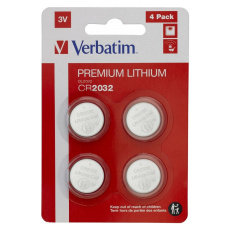 Verbatim CR2032 (knoflíková) lithiová baterie (4 ks)