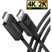 AXAGON DisplayPort 1.4/HDMI 2.0b kabel 4K 1,8m černý