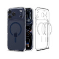 Spigen Ultra Hybrid MagSafe kryt iPhone 17 Pro clear deep blue