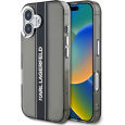 Karl Lagerfeld IML Stripe Logo kryt iPhone 16 černý