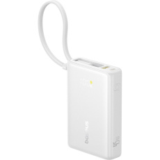 Baseus PicoGo powerbanka 10000mAh 45W s digitálním displejem a kabelem USB-C bílá