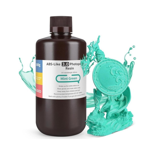 ELEGOO ABS-like Resin V3.0 1 kg mátově zelená ELEGOO ABS-like Resin V3.0 1 kg mátově zelená