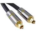 PremiumCord optický audio kabel Toslink, OD:7mm, Gold-metal design + Nylon, 0.5m