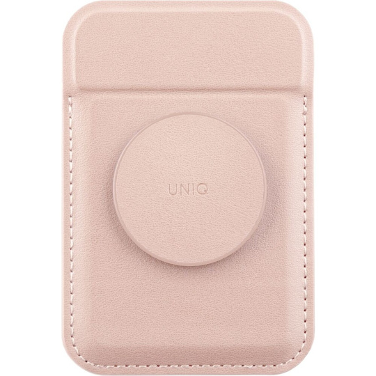 UNIQ FLIXA MagSafe stojánek s gripem a se sloty pro platební kartu růžový