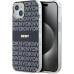 DKNY PC/TPU Repeat Pattern Tonal Stripe Magsafe kryt iPhone 13 černý