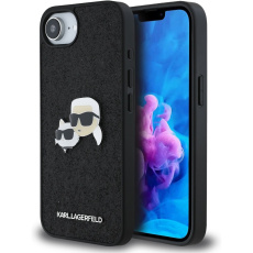 Karl Lagerfeld Fixed Glitter Metal K&CH kryt iPhone 16e černý