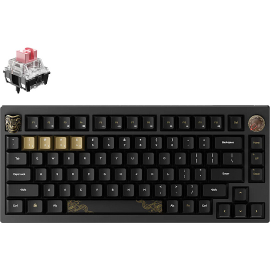 Keychron Black Myth Wukong Deluxe TTC Gold Pink bezdrátová herní klávesnice (US)