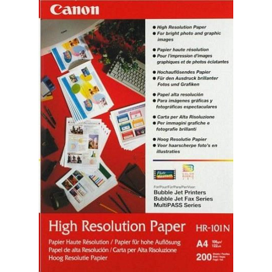 Canon PAPÍR HR-101, A4 200ks, matný, 106 g/m Canon PAPÍR HR-101, A4 200ks, matný, 106 g/m