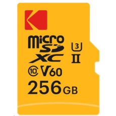 Kodak paměťová micro SD karta 256GB UHS-II U3 V60 Pro +adapt