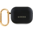 Guess PU Grained Classic Logo pouzdro pro AirPods Pro 2 černé