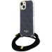 Guess IML 4G Printed Crossbody kryt iPhone 15 černý