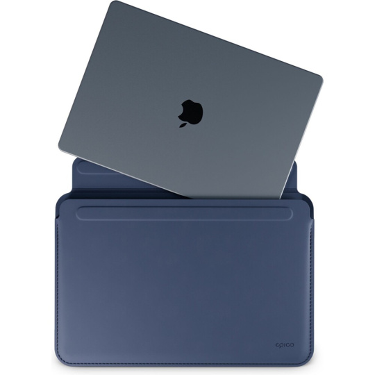 Epico Leather Sleeve pro Macbook Pro 13,3"/Air 13"/Air 13,6" tmavě modrý