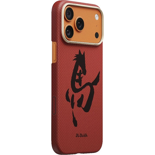 Pitaka Edge Case Ink Horse MagSafe kryt iPhone 17 Pro Cinnabar