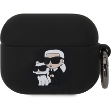 Karl Lagerfeld 3D Logo NFT Karl and Choupette pouzdro AirPods Pro černé