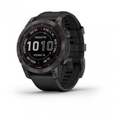 Garmin fenix® 7 Sapphire Solar, Grey DLC Titanium / Black Band