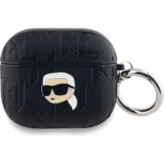 Karl Lagerfeld PU Embossed Karl Head pouzdro AirPods 3 černé