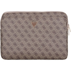 Guess PU 4G Triangle Logo obal pro notebook 14" hnědý