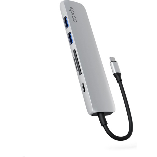 iWant 6v1 hliníkový hub 8K s USB-C stříbrný iWant 6v1 hliníkový hub 8K s USB-C stříbrný