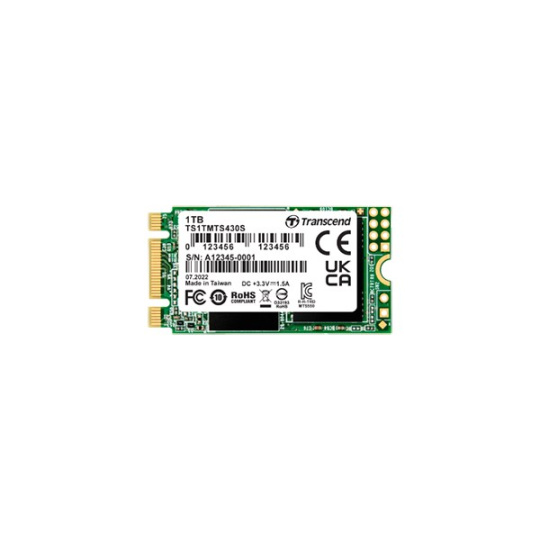 TRANSCEND SSD M.2 430S 1TB, M.2 2242 SSD, SATA3 B+M Key, TLC