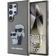 Karl Lagerfeld IML NFT Glitter Karl&Choupette zadní kryt pro Samsung S24 Ultra černý