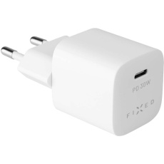 FIXED Mini nabíječka s USB-C výstupem a podporou PD 30W bílá