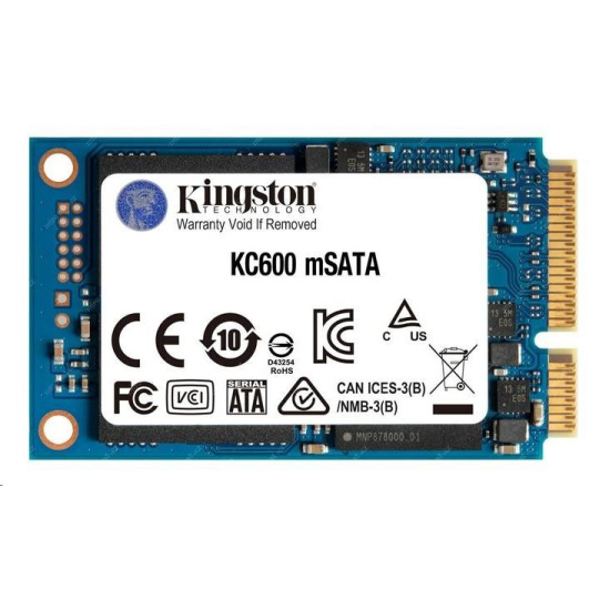 Kingston SSD 256GB KC600 SATA3 mSATA (R:550, W:520MB/s)