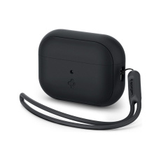 Spigen Silicone Fit pouzdro s poutkem Apple AirPods Pro (2nd Gen) černé