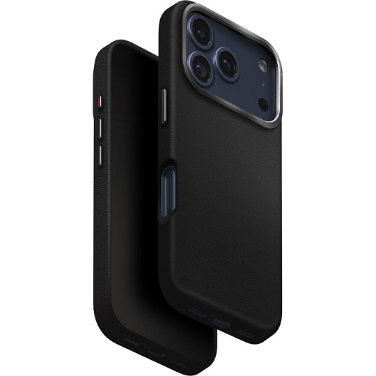 UNIQ Lyden Premium Leatherette MagClick MagSafe kryt iPhone 17 Pro Dallas Black