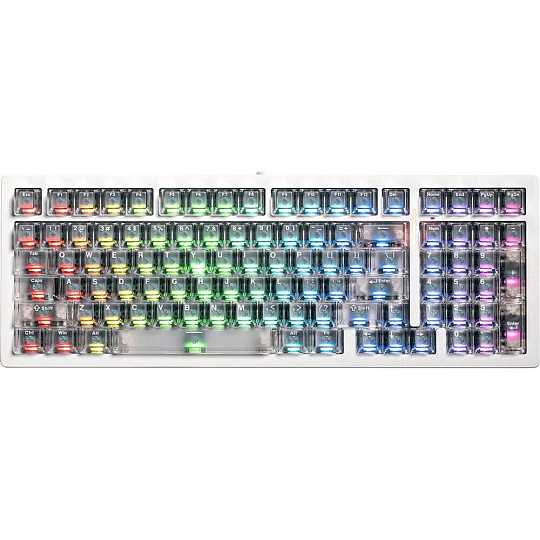 Akko MonsGeek M2 V5 HE Akko AstroAim bezdrátová herní klávesnice (US) bílá průhledná