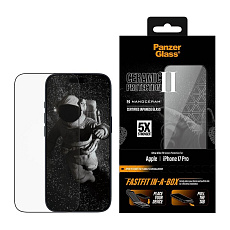 PanzerGlass® Ceramic II sklo Apple iPhone 17 Pro s bezprašným instalačním boxem