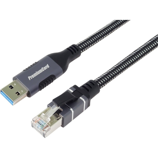 PremiumCord USB 3.2 - LAN RJ45 kabel 3m