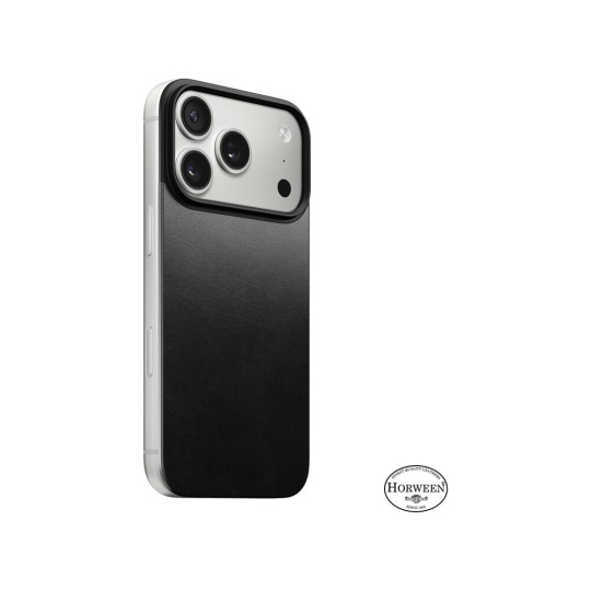 Nomad Magnetic Leather Back (Horween) Magsafe kožený kryt iPhone 17 Pro Black Nomad Magnetic Leather Back (Horween) Magsafe kožený kryt iPhone 17 Pro Black