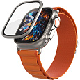 FIXED Armor tvrzené sklo s ocelovým rámečkem pro Apple Watch Ultra 49mm, titanové
