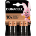 Duracell Basic AA alkalická baterie, 4 ks