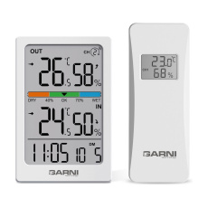 GARNI 155TH bezdrátový digitální teploměr s vlhkoměrem bílý