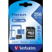 VERBATIM MicroSDXC karta 256GB Premium, U1 + adaptér