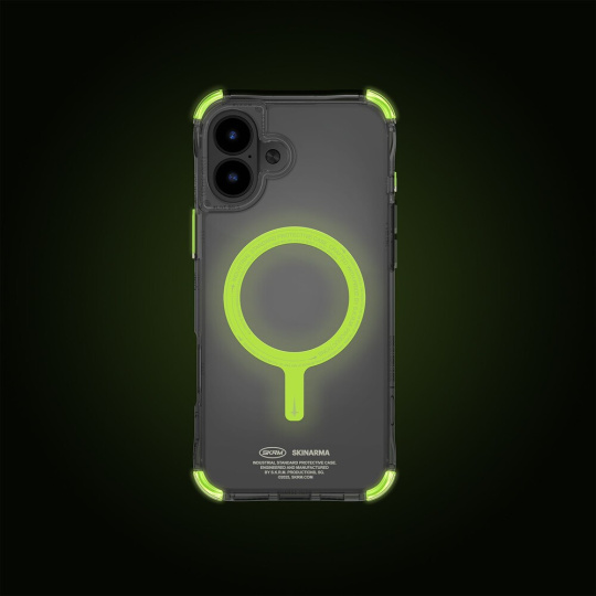 SKINARMA Saido Niteglow Mag-Charge kryt iPhone 16 Plus čirý