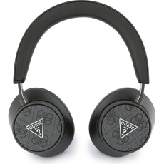 Guess PU Leather 4G Triangle Logo ENC Bezdrátová sluchátka černá