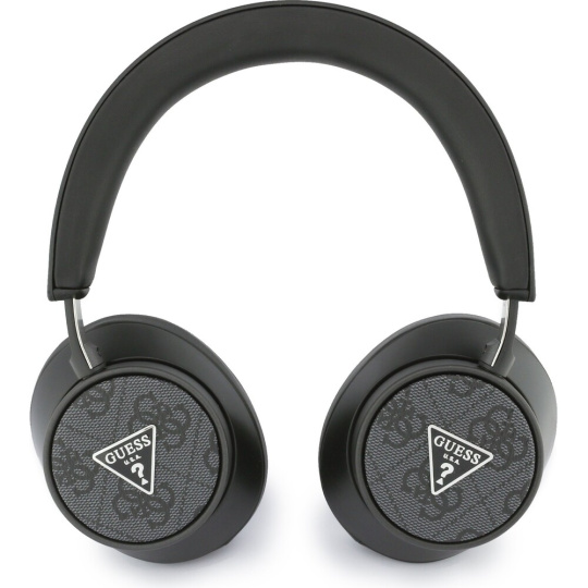 Guess PU Leather 4G Triangle Logo ENC Bezdrátová sluchátka černá