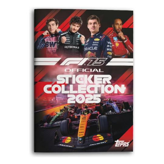 Samolepky Topps F1 2025 Special Anniversary Edition - Sběratelské Album + Samolepky Samolepky Topps F1 2025 Special Anniversary Edition - Sběratelské Album + Samolepky