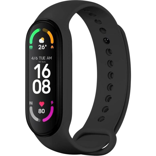 FIXED Silicone Strap silikonový řemínek Xiaomi Mi Band 7/6/5 černý