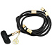 Guess Crossbody popruh 4G Charm s nabíjecím kabelem USB-C/USB-C černý