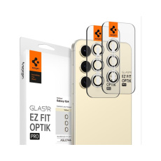 Spigen Glass tR EZ Fit Optik Pro 2 Pack ochranné sklo na fotoaparát Samsung Galaxy S24 žluté