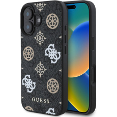 Guess PU 4G Peony MagSafe kryt iPhone 16 černý