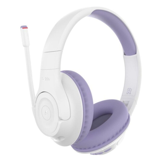 Belkin SOUNDFORM™ Inspire dětská bezdrátová sluchátka bílá/fialová