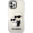 Karl Lagerfeld IML Glitter Karl and Choupette NFT kryt iPhone 12/12 Pro čirý