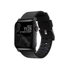 Nomad Active Strap Pro hydrofobní kožený řemínek Apple Watch 49/45/44/42mm černý/černý