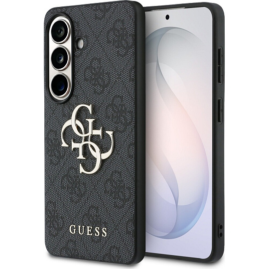 Guess PU 4G Metal Logo kryt Samsung Galaxy S26+ šedý