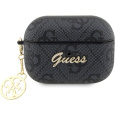 Guess 4G Script Heart PC/PU pouzdro Airpods Pro 2 černé